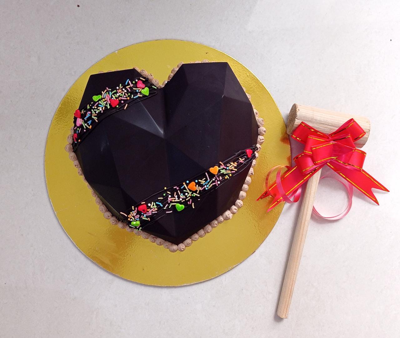 Heart Shape Pinata Cake