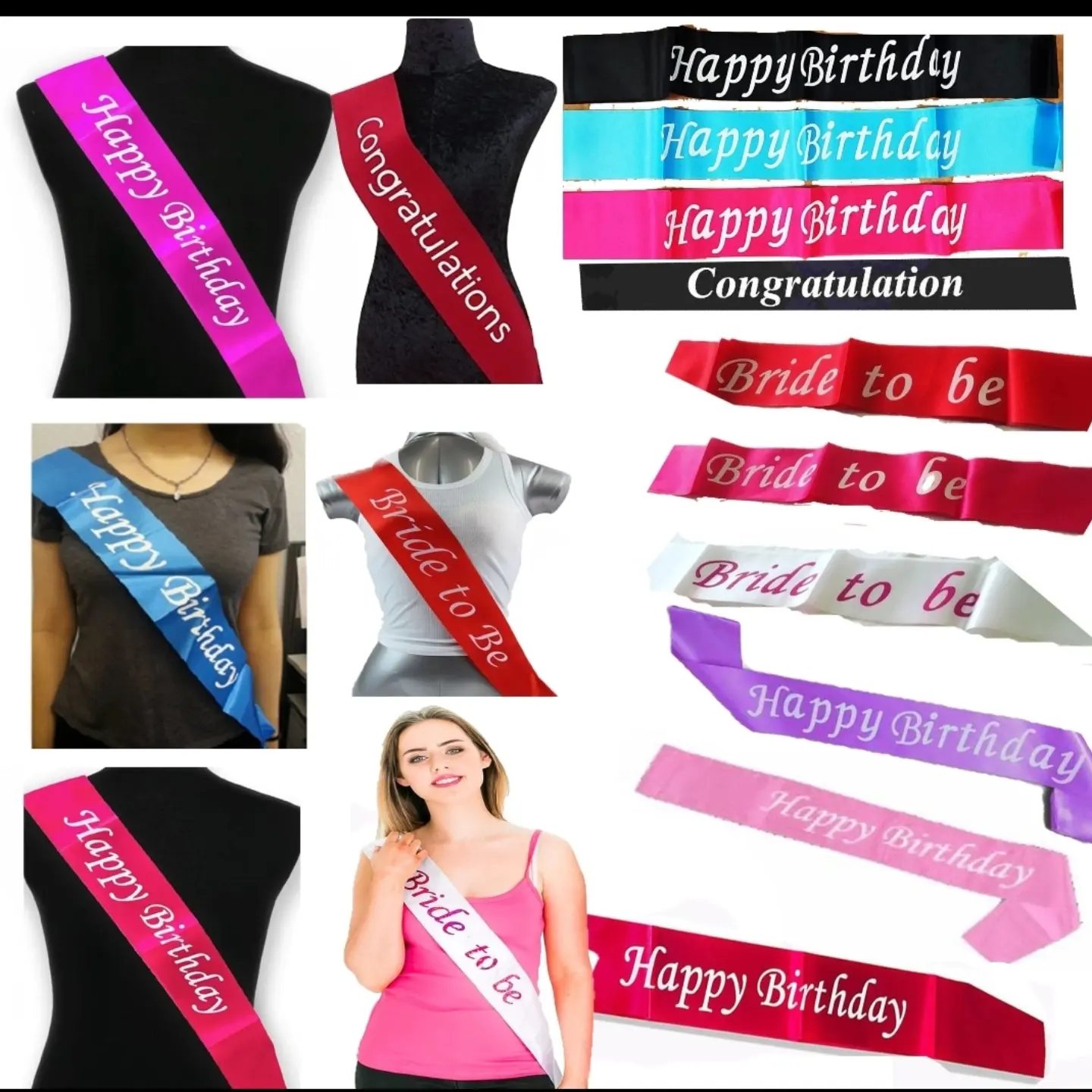 1 pcs Sash (Birthday , Anniversary or bride to be ) any one 